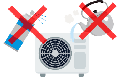 霜取り運転中の注意点